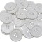 Chenkou Craft Mix Color Plastic Resin Circle Big Button 4 Holes DIY Craft Sewing 20mm 100pcs (White, 3/4"(20mm))